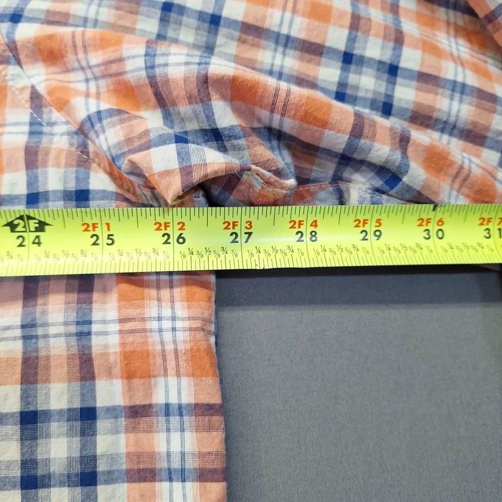 Columbia Out and Back II Long Sleeve Shirt Orange Blue Plaid Mens XXL AM8022-877 - Picture 5 of 10